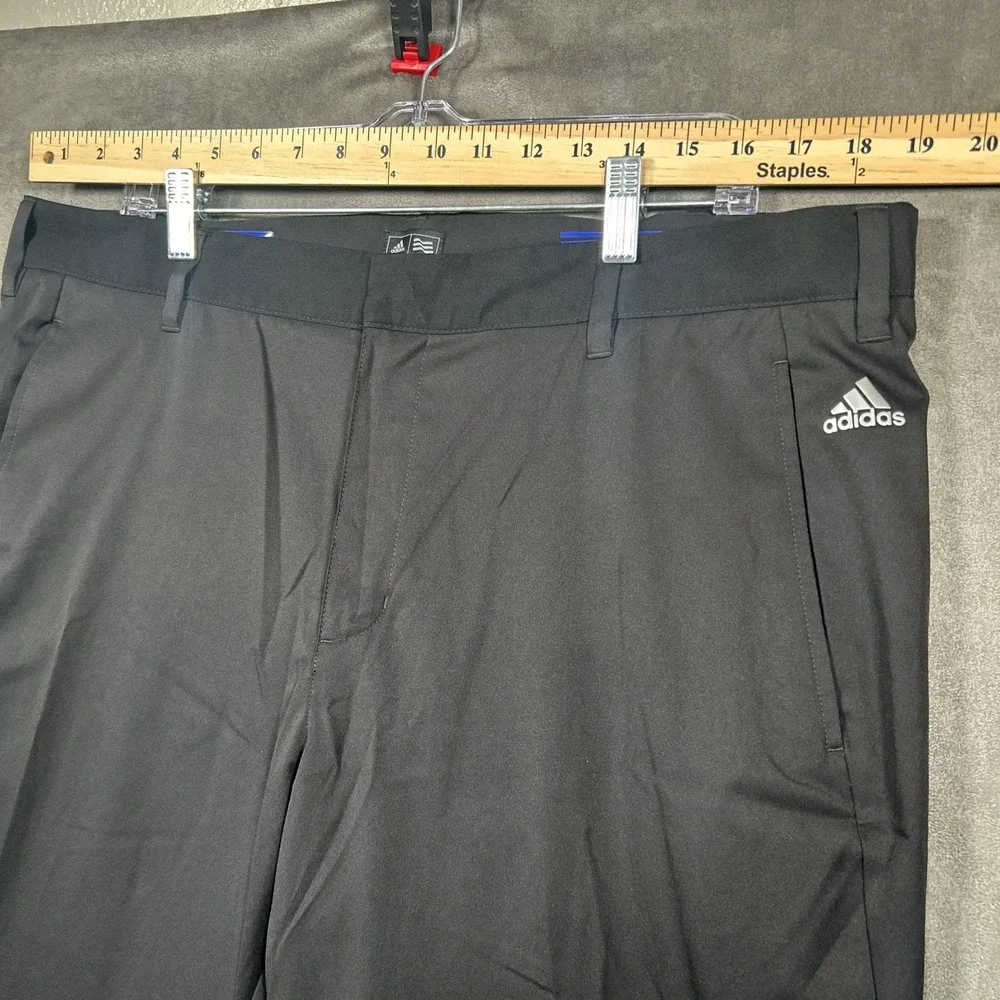 Adidas Golf Pants Black Performance Slash Pockets Mens 38x34(30) Chino AE7006